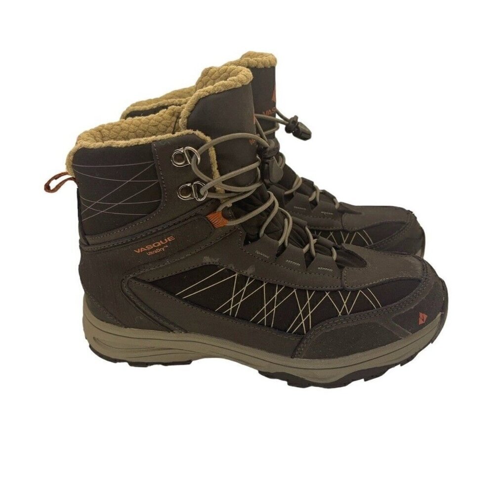 Vasque Coldspark Ultradry 7211 Black Brown Insulated Hiking Boots Kids Size 5